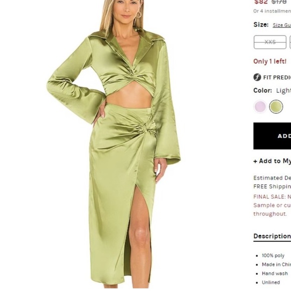 Green L’academie skirt and top coordinate set - Picture 2 of 3